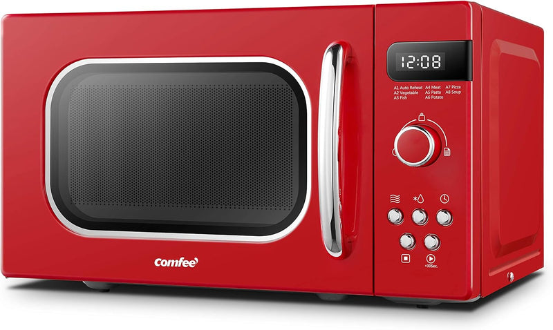 Retro Style 800W 20L Microwave Oven with 8