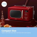 Retro Style 800W 20L Microwave Oven with 8