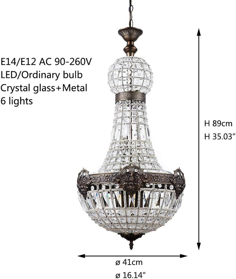 Retro Vintage Charming Royal Empire Crystal Chandelier