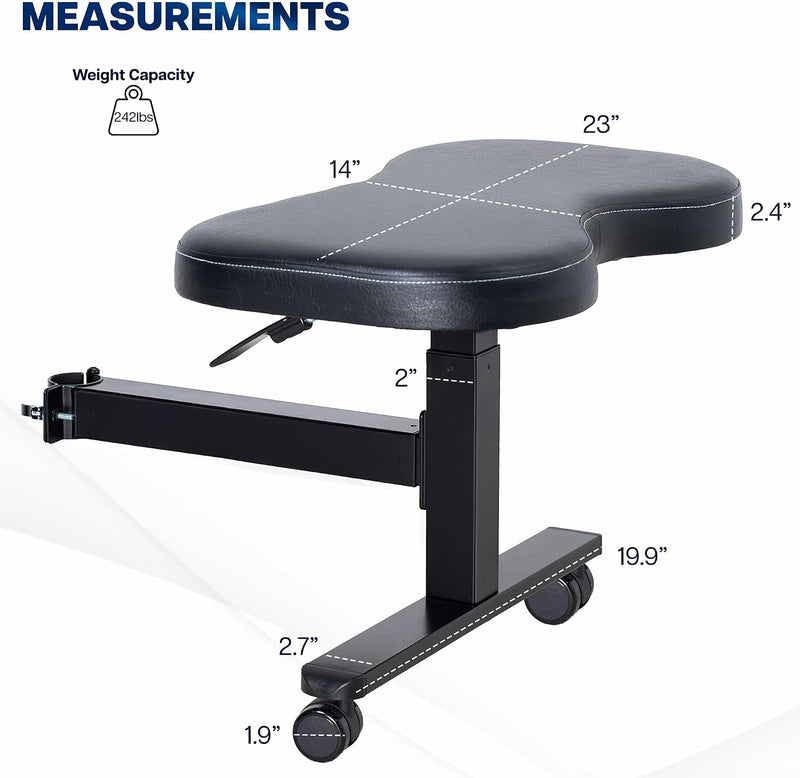 Retrofit Height Adjustable Footrest for Office Chair Holds