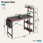Reversible Corner Gaming Desk with RGB LED