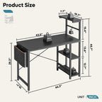 Reversible Corner Gaming Desk with RGB LED