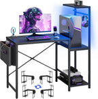 Corner Desk with Power Outlets Large Computer