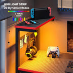 Reversible Corner Gaming Desk with RGB LED