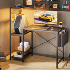 Corner Desk with Power Outlets Large Computer