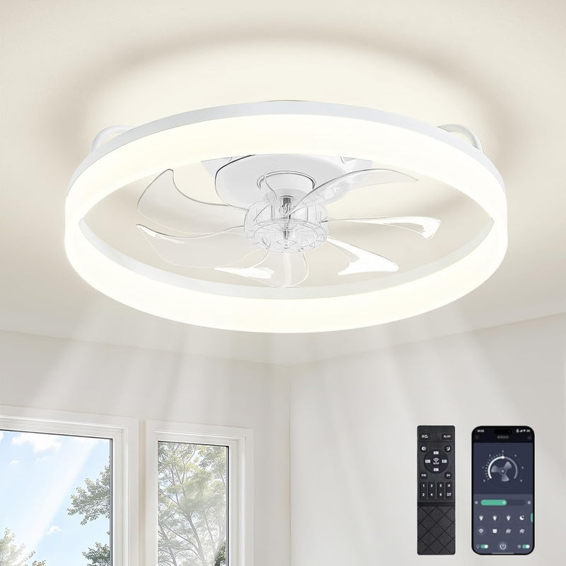 Reversible Quiet Ceiling Fans with Lights and Remote
