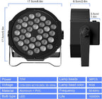 RGB 36 LED Stage Lights with Bag 72W (4 Pack)