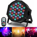 RGB 36 LED Stage Lights with Bag 72W (4 Pack)