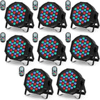 RGB 36 LED Stage Lights with Bag 72W (4 Pack)