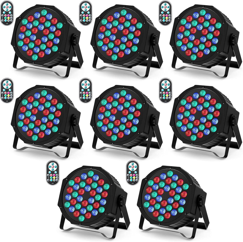 RGB 36 LED Stage Lights with Bag 72W (4 Pack)