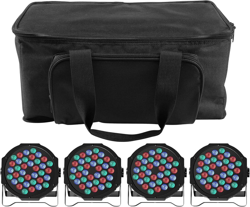 RGB 36 LED Stage Lights with Bag 72W (4 Pack)