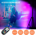 RGB 36 LED Stage Lights with Bag 72W (4 Pack)