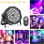 RGB 36 LED Stage Lights with Bag 72W (4 Pack)