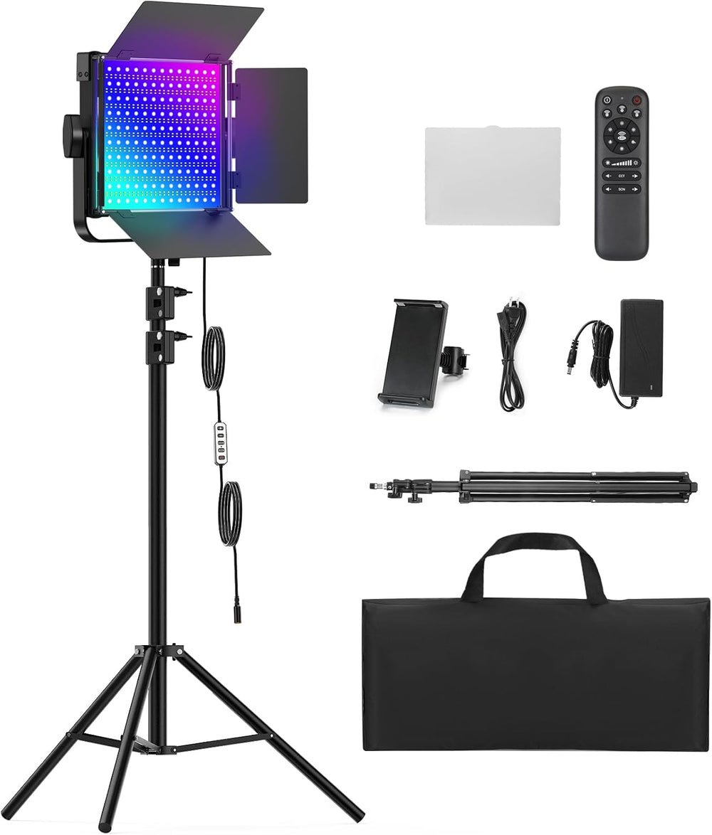 RGB Photography Video Lighting Kit 50W Bi-Colour Energy-Saving