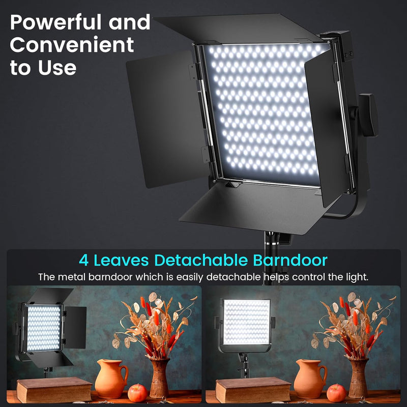 RGB Photography Video Lighting Kit 50W Bi-Colour Energy-Saving