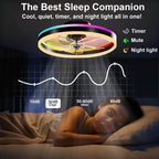 Rgbcw Ceiling Fan with Lights 50CM Modern Smart