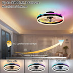 Rgbcw Ceiling Fan with Lights 50CM Modern Smart