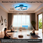 Rgbcw Ceiling Fan with Lights 50CM Modern Smart