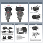 Rhinowalk Motorcycle Travel Luggage Tail Bag Waterproof All