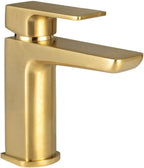 Rhodos Brushed Brass Bathroom Tap Pack Includes Deck