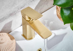 Rhodos Brushed Brass Bathroom Tap Pack Includes Deck