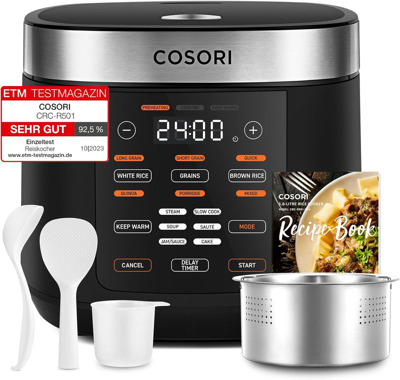 Rice Cooker 5L 10 Cups Ceramic Coated Inner