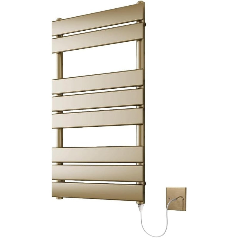 Richmond Brushed Brass Electric Heated Towel Rail 400MM