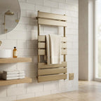 Richmond Brushed Brass Electric Heated Towel Rail 400MM