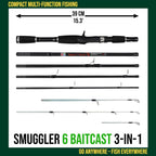 Rigged and Ready Smuggler Series Travel Fishing Rods.
