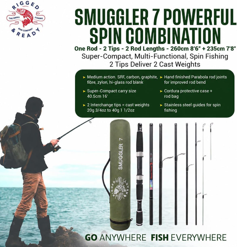 Rigged and Ready Smuggler Series Travel Fishing Rods