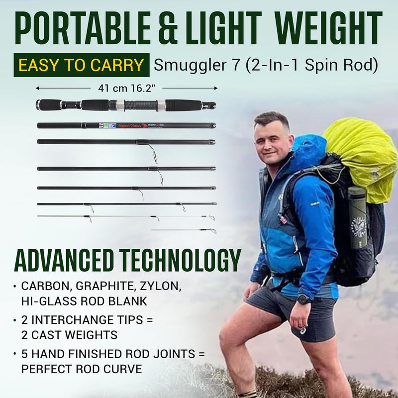 Rigged and Ready Smuggler Series Travel Fishing Rods
