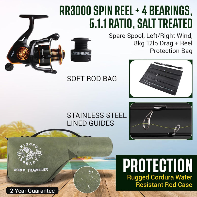 Rigged and Ready Smuggler Series Travel Fishing Rods