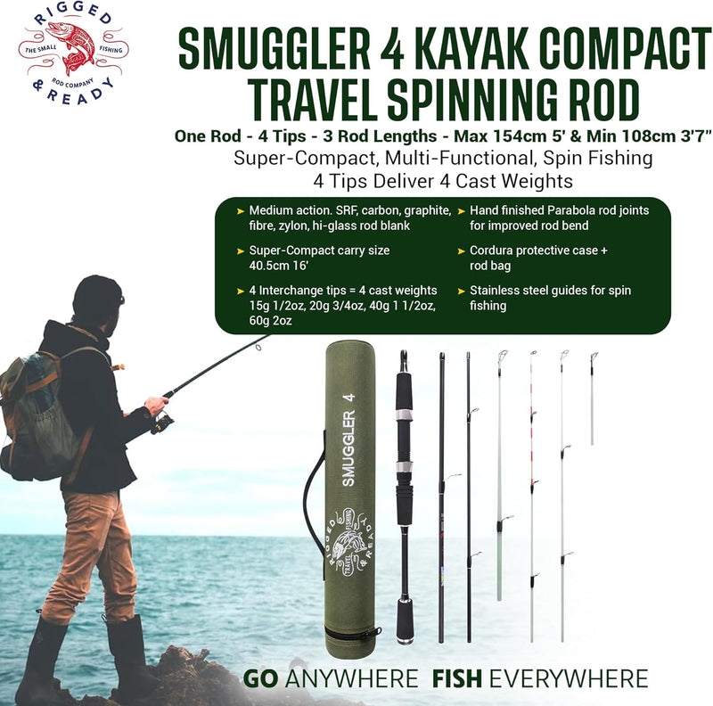 Rigged and Ready Smuggler Series Travel Fishing Rods