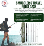 Rigged and Ready Smuggler Series Travel Fishing Rods.
