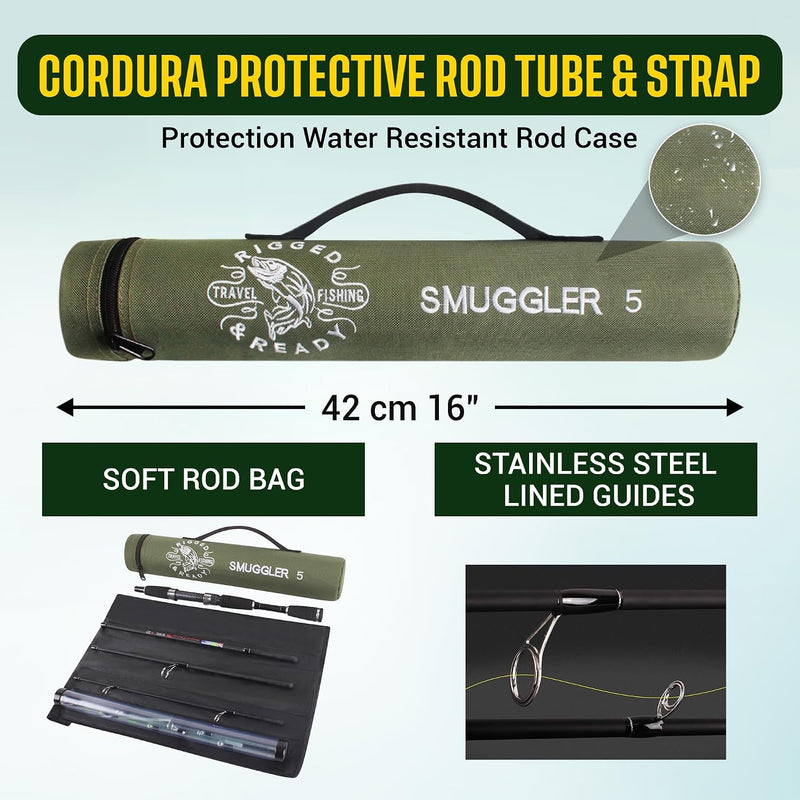 Rigged and Ready Smuggler Series Travel Fishing Rods