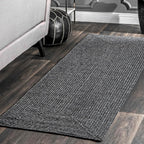 Rigo Hand Woven Farmhouse Jute Runner Rug 76