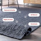 Rigo Hand Woven Farmhouse Jute Runner Rug 76