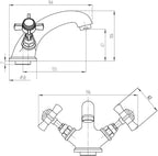 Ripple Traditional Telephone Bath Shower Mixer Tap