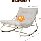 Rocking Chair with Side Table Garden Lounge