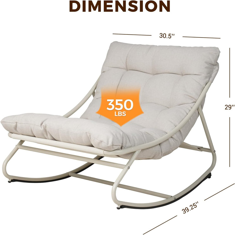 Rocking Chair with Side Table Garden Lounge