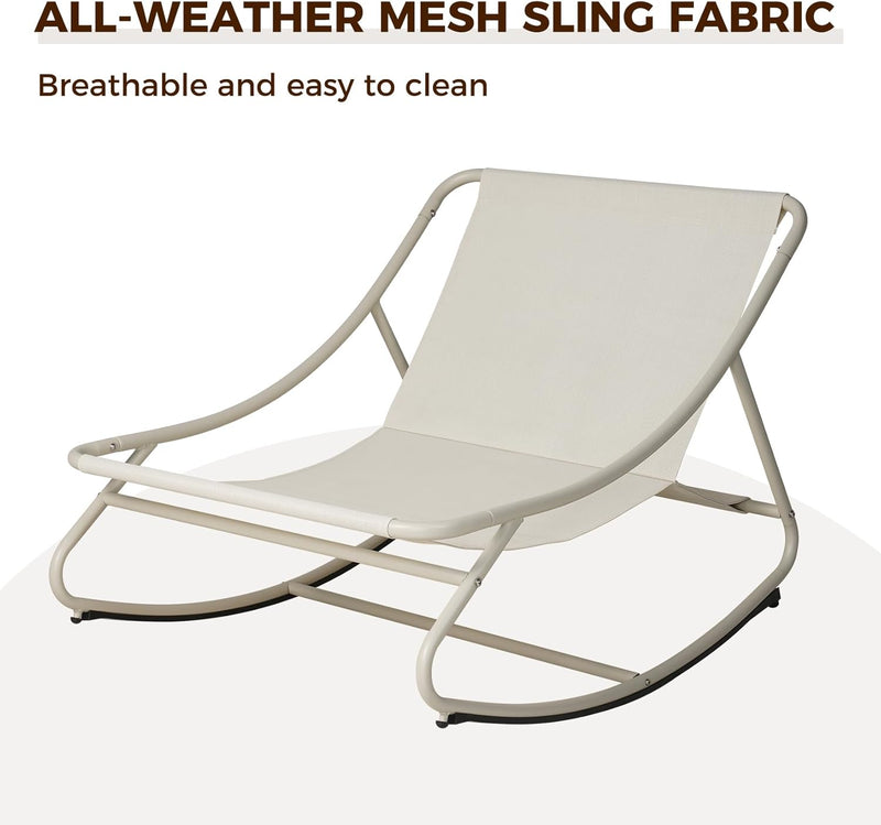 Rocking Chair with Side Table Garden Lounge