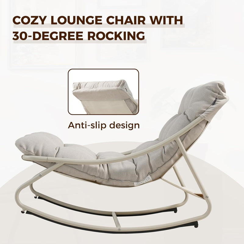 Rocking Chair with Side Table Garden Lounge