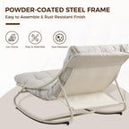Rocking Chair with Side Table Garden Lounge