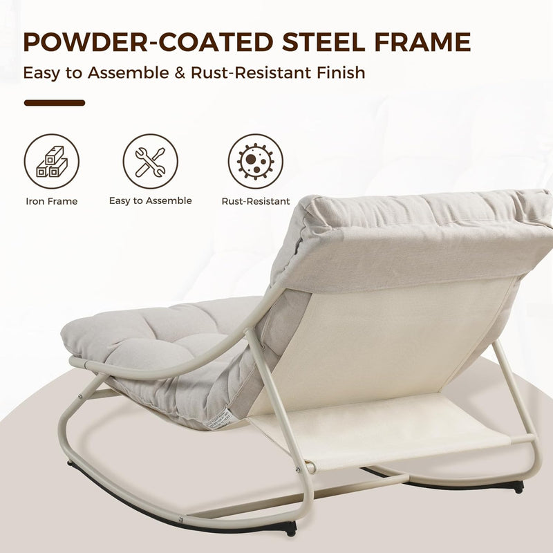Rocking Chair with Side Table Garden Lounge