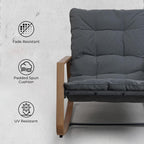 Rocking Chair with Side Table Garden Lounge