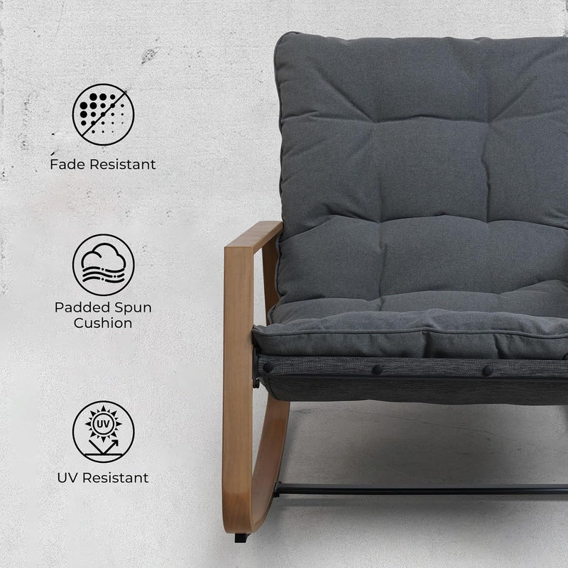Rocking Chair with Side Table Garden Lounge