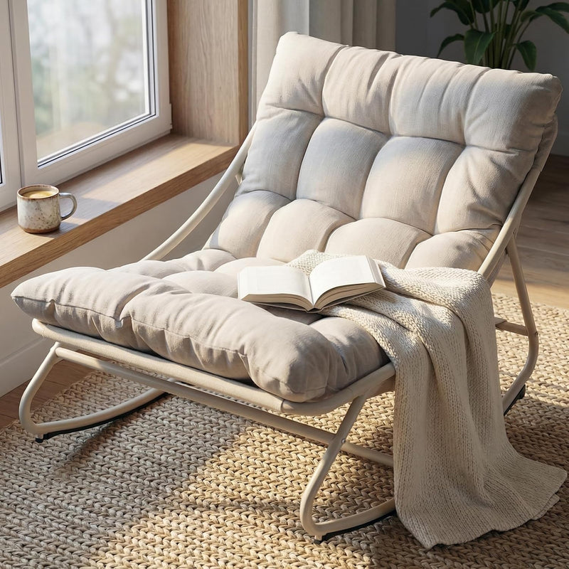 Rocking Chair with Side Table Garden Lounge