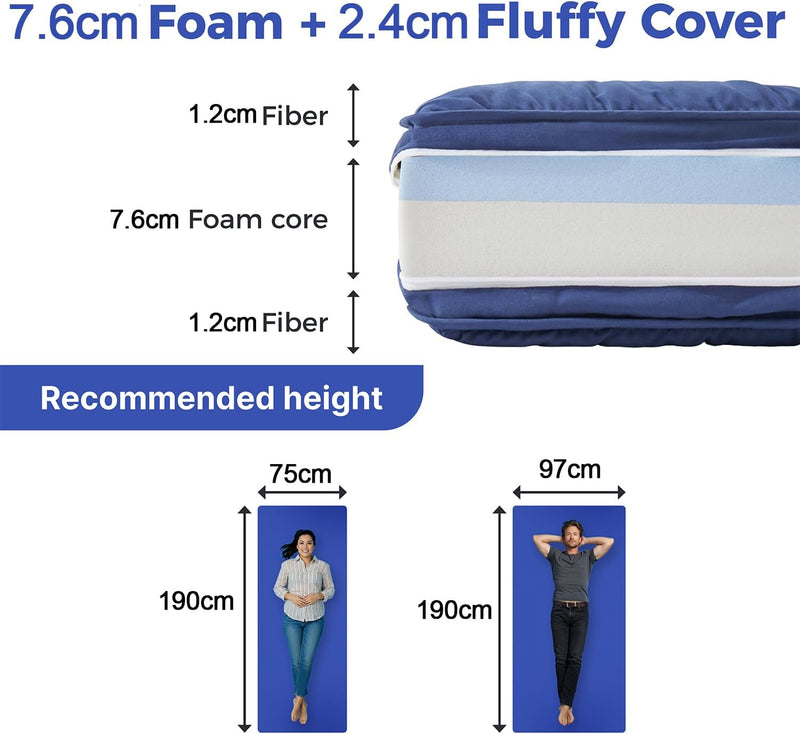 Roll Up Floor Mattress Memory Foam Portable