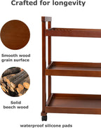 Rolling Art Cart Solid Beech Wood Utility