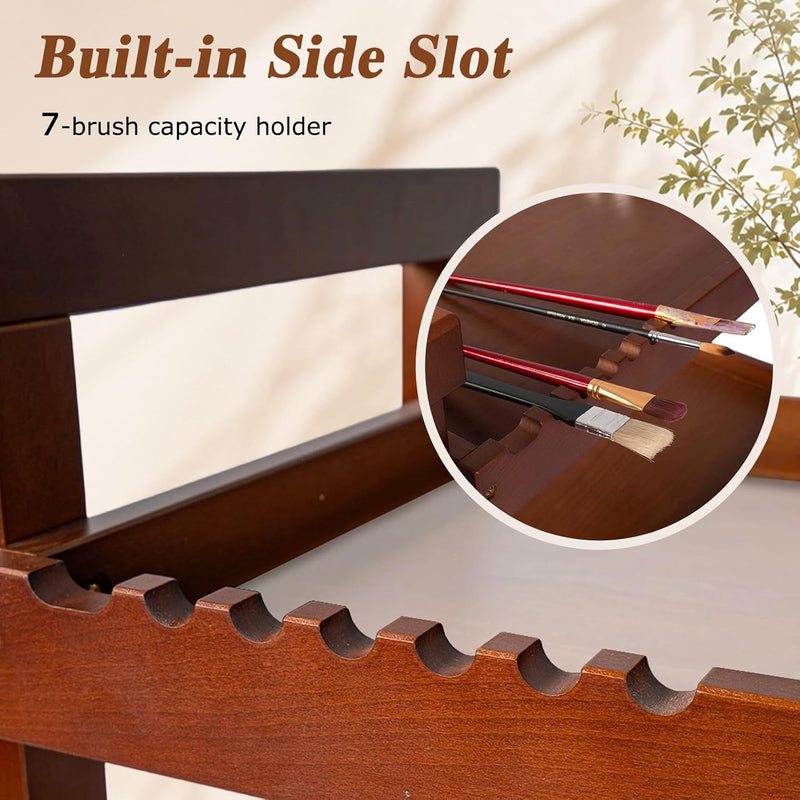 Rolling Art Cart Solid Beech Wood Utility